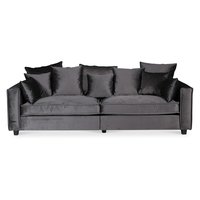 Brandy Lounge 4-Sitzer Sofa XL - dunkelgrau (Samt)