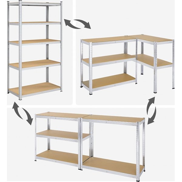 Galore Regal 200 cm - Silber/Beige