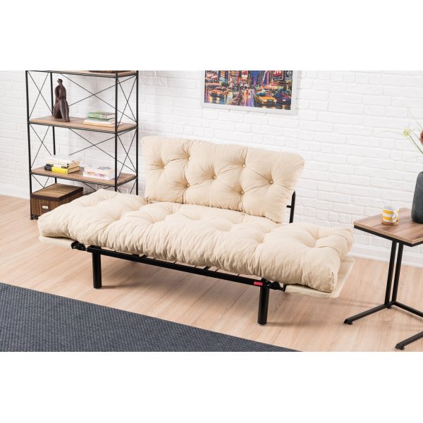 Nitta 2-Sitzer-Schlafsofa - Creme