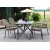 Scottsdale Outdoor-Essgruppen-Esstisch mit 4 Ystad-Gestellsthlen - Grau/Beige