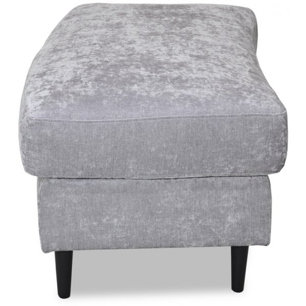 Gotland geschwungener Fußhocker - Oxford grau Gotland geschwungener Fußhocker - Oxford grau