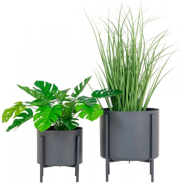 Pavia Blumenhalter - Grau - 2 Stk