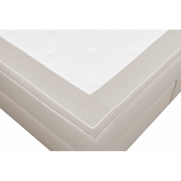 Continentalbett 180x200 cm beige Taschenfederkern 5 Zonen