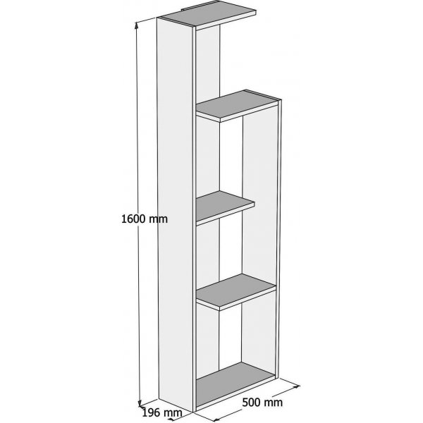 Zauberstab B�cherregal - Nussbaum