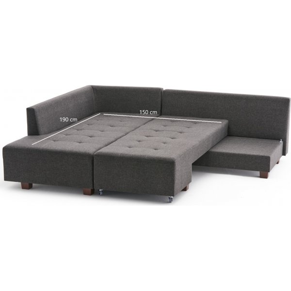 Manama Ecksofa links - Anthrazit