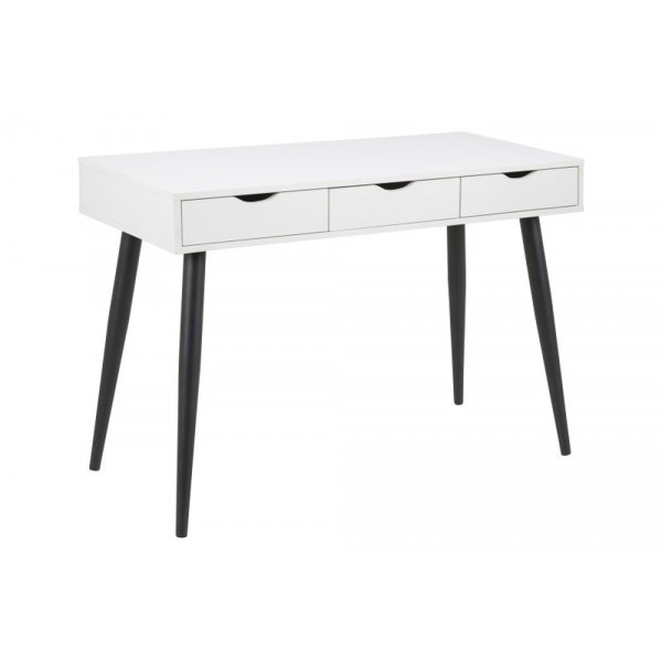 Neptun Schreibtisch 110x50 cm - Wei/Schwarz