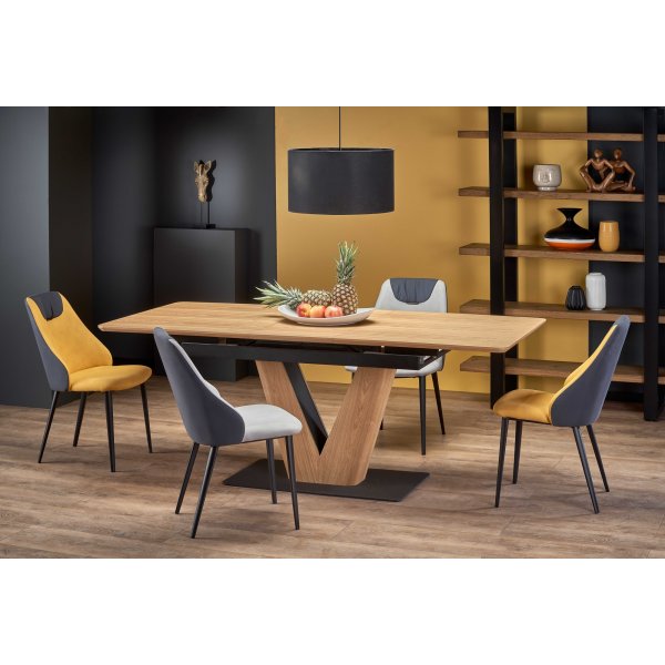 Tozzi Esstisch 160-200 x 90 cm - Eiche/schwarz Tozzi Esstisch 160-200 x 90 cm - Eiche/schwarz