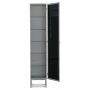 Revel weie Vitrine 200 x 40 cm - getntes Glas