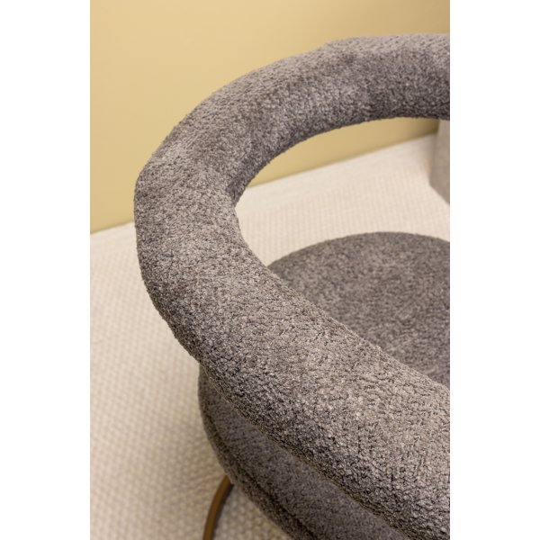 Esszimmerstuhl \\\"Morning\\\" - braunes Bouclé Esszimmerstuhl \\\"Morning\\\" - braunes Bouclé