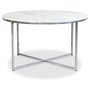 Palasso runder Couchtisch D80 cm - Chrom / Helle Marmorierung