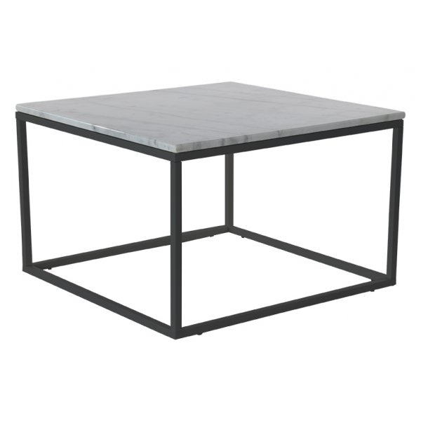 Accent Couchtisch 75 - Weier Marmor / schwarzer Rahmen