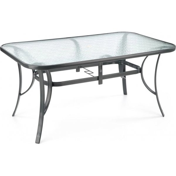 Gartentisch Antony - Graues Metall / Glas
