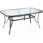 Gartentisch Antony - Graues Metall / Glas