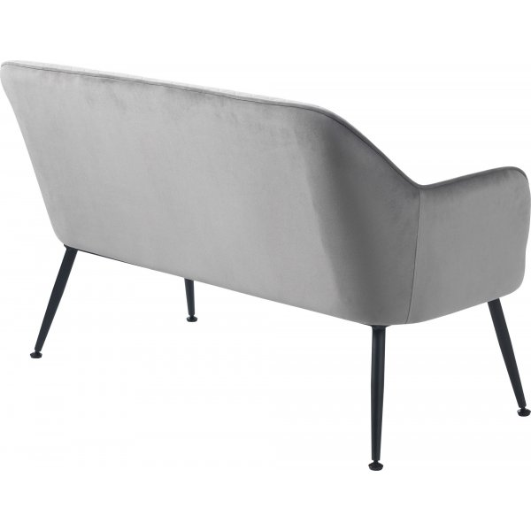 Anna 2-Sitzer-Sofa aus grauem Samt