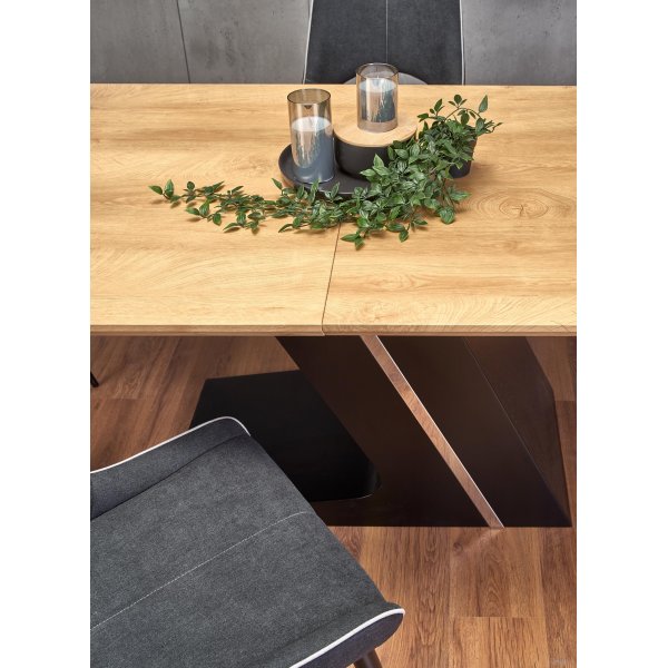 Becca Esstisch 160-220 cm - Eiche/schwarz Becca Esstisch 160-220 cm - Eiche/schwarz