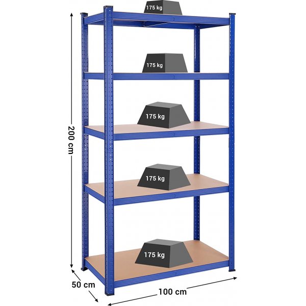 Galore Regal 200 cm - Blau/Beige