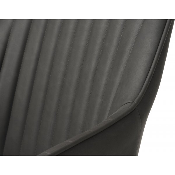 Boston-Sessel aus grauem PU