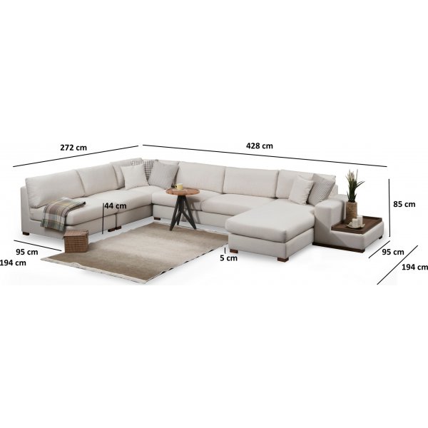 Loki U-Sofa - Beige Loki U-Sofa - Beige