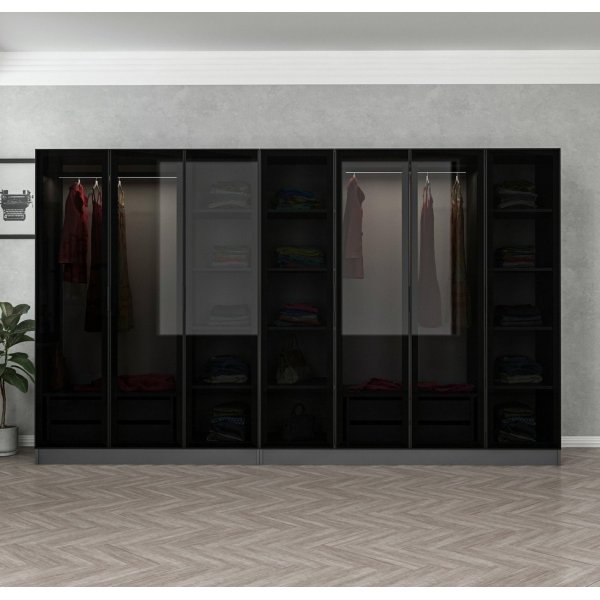 Cavolo Kleiderschrank 315 cm, Variante B - Anthrazit