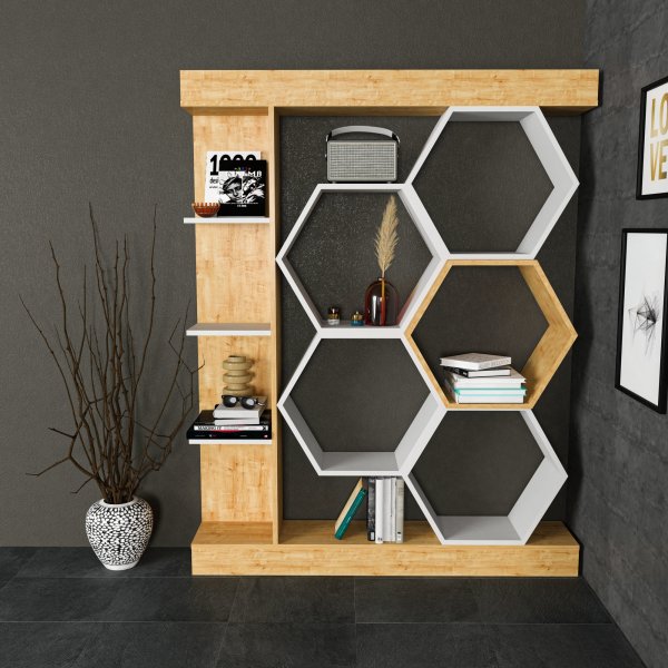 Sueno B�cherregal - Wei�/Eiche