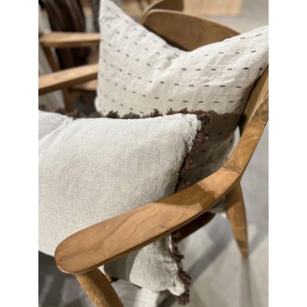 Harriet Kissenbezug 50 x 50 cm - Dunkles Nougat