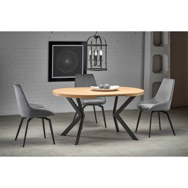 Nastro Esstisch 100-250 cm - Eiche/schwarz