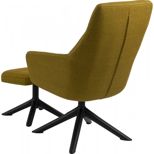 Heidesessel mit Fuschemel - Orange