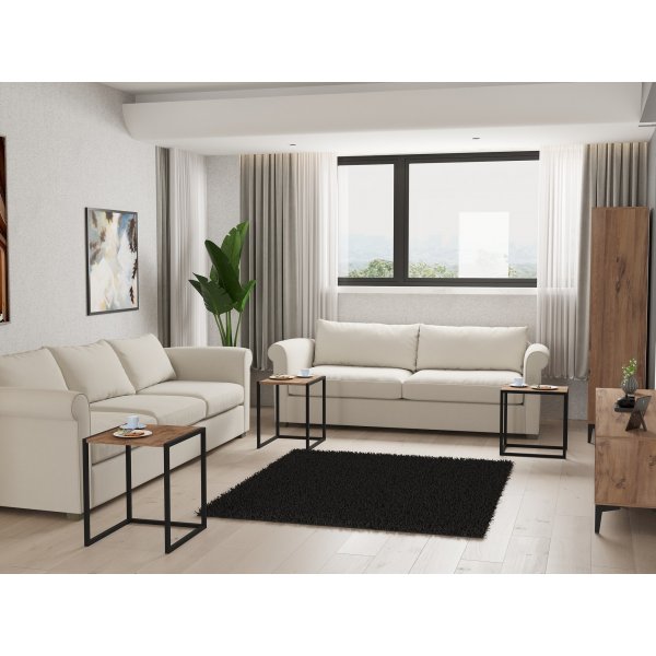 Tali Tisch 34/39/44 x 45 cm - Schwarz/Kiefer