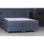 Ebony Komplettbettset inkl. Kopfteil 5-Poster Boxspringbett - Navy