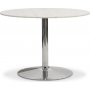 Plaza runder Esstisch - Weier Marmor / Chrom