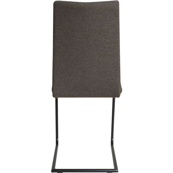 Lina Esszimmerstuhl - Dunkelbrauner Boucl-Stoff