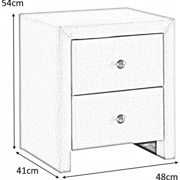 Klare Nachttische - Grau