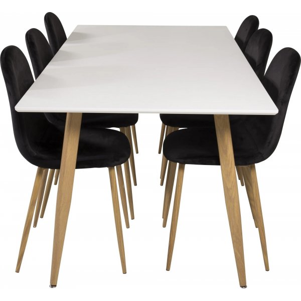 Bridge Esstisch 180 cm - Weiß/Eiche Bridge Esstisch 180 cm - Weiß/Eiche