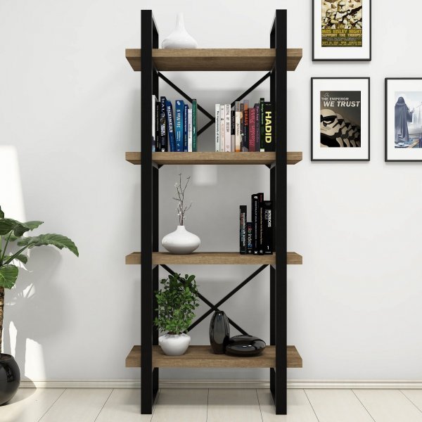 Alaro modernes Bcherregal - Nussbaum