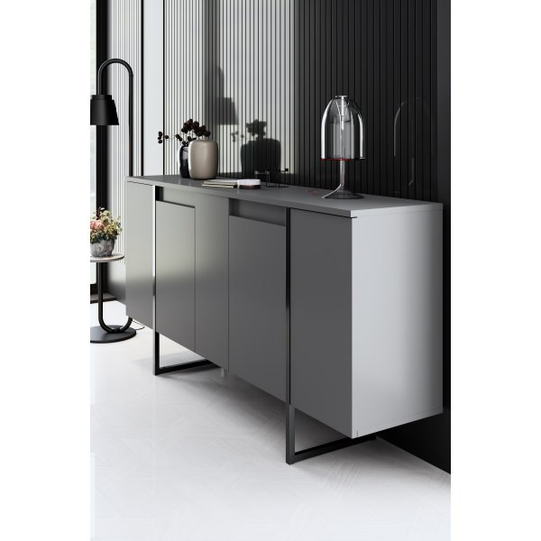 Lux Sideboard Anthrazit/Schwarz
