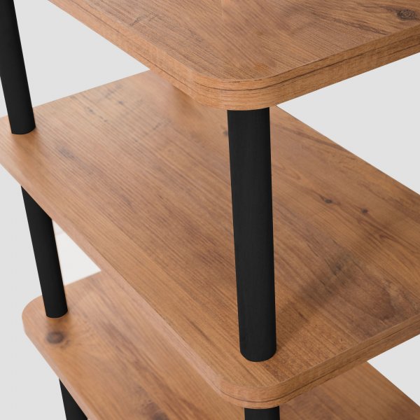 Zen-Bcherregal - Schwarz/Kiefer