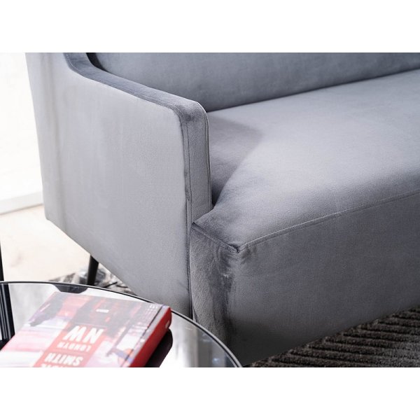 Gemma 2-Sitzer-Sofa - Grauer Samt