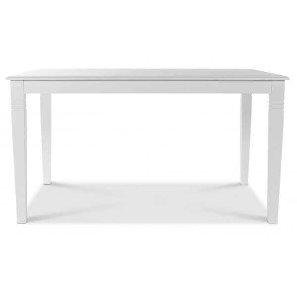 Mellby Essgruppe 180 cm Tisch mit 6 weißen Dalsland Cane Stühlen mit Armlehnen Mellby Essgruppe 180 cm Tisch mit 6 weißen Dalsland Cane Stühlen mit Armlehnen