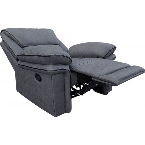 Liegesessel Riverdale - Grau (Mikrofaser) + Fleckentferner fr Mbel