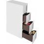 Abatur Schrank 83 cm - Wei/Braun