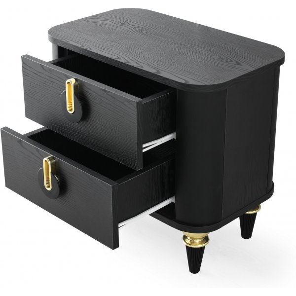 Kniglicher Nachttisch - Schwarz
