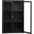 Toddy schwarzer Wandschrank mit Doppeltr H90 cm