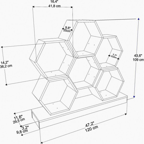 Cicek B�cherregal - Schwarz/Eiche