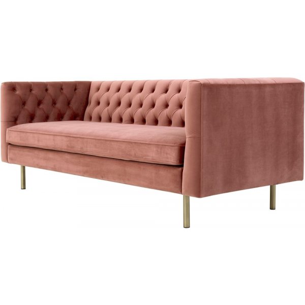 Toto 3-Sitzer-Sofa in Rosa mit goldenen Beinen