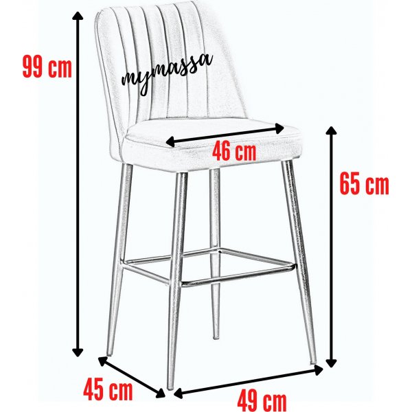 Vento Barhocker-Set - Ziegelrot/Schwarz Vento Barhocker-Set - Ziegelrot/Schwarz