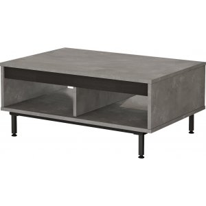 Luvio Couchtisch 29, 90 x 60 cm - Grau/Schwarz