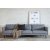 Eden 3-Sitzer XL Sofa - Stoff Grau