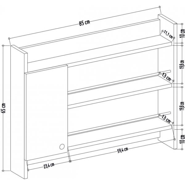 Knerr Wandregal - Wei