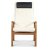 Fushion Sessel aus Schaffell Skandinavisches Mondlicht - Braun gebeizte Eiche + Mbelpflegeset fr Textilien