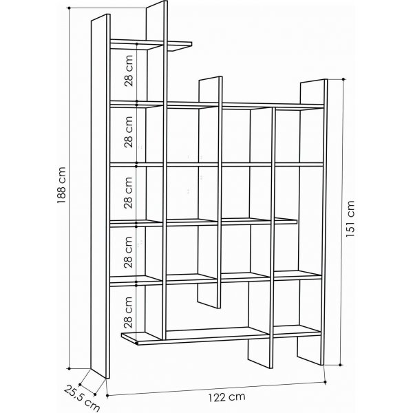 Bcherregal aus Eiche - Manco